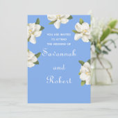 Magnolia Blossom Wedding Kaart (Staand voorkant)