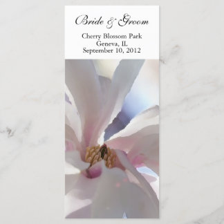 Magnolia Blossom Wedding Program Kaart