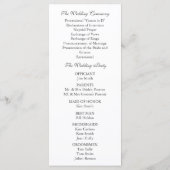 Magnolia Blossom Wedding Program Kaart (Achterkant)