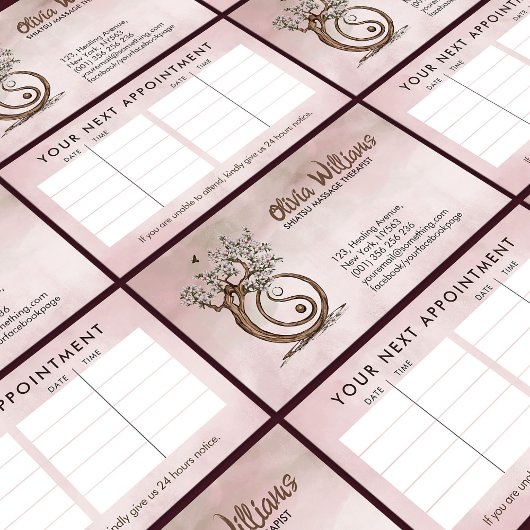 Magnolia Blossom Yin Yang Tree Visitekaartje