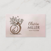 Magnolia Blossom Yin Yang Tree Visitekaartje (Voorkant)