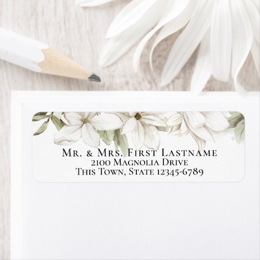 Magnolia Blossoms Adres Etiket (Insitu)