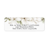 Magnolia Blossoms Adres Etiket (Voorkant)