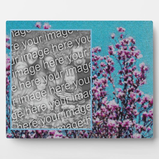 Magnolia Blossoms Blue Sky Art Voeg je eigen foto  Fotoplaat (Voorkant)