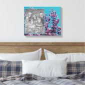 Magnolia Blossoms Blue Sky Creëer Uw eigen foto Canvas Afdruk (Insitu (Slaapkamer))