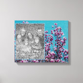 Magnolia Blossoms Blue Sky Creëer Uw eigen foto Canvas Afdruk (Voorkant)