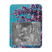 Magnolia Blossoms Blue Sky Painting Uw foto toevoe Magneet (Verticaal)