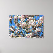 Magnolia Blossoms/Blue Sky Wrapped Canvas Print (Voorkant)