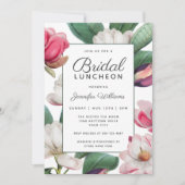 Magnolia Blossoms Boho Floral Bridal Luncheon Kaart (Voorkant)