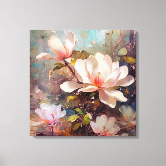 Magnolia Blossoms Fine Art Canvas Afdruk (Voorkant)