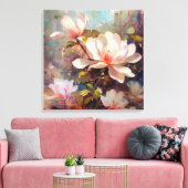 Magnolia Blossoms Fine Art Canvas Afdruk (Insitu (Woonkamer))