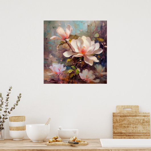 Magnolia Blossoms Fine Art Poster (Keuken)