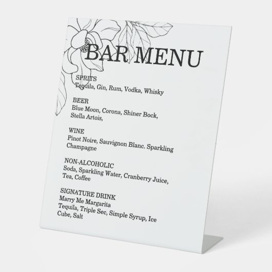 Magnolia Blue Reclamebord Met Voetstuk (Voorkant)