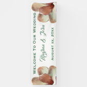 Magnolia Blush - Bruiloft Banner - 2.5' x 8' (Verticaal)