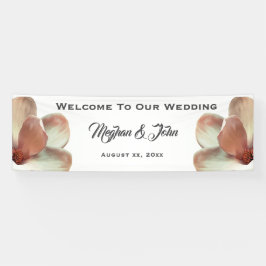 Magnolia Blush - Bruiloft Banner - 2.5' x 8'