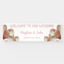 Magnolia Blush - Bruiloft Banner - 2.5' x 8'