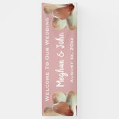 Magnolia Blush - Bruiloft Banner - 2.5' x 8' (Verticaal)