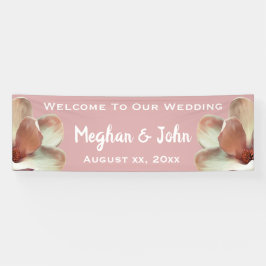 Magnolia Blush - Bruiloft Banner - 2.5' x 8'