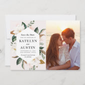 magnolia blush floral photosave the date save the date (Voorkant)