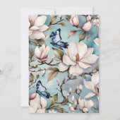 Magnolia Blush Roze Bloemen Vrijgezellenfeest Kaart (Achterkant)