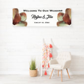 Magnolia Blush Roze Trouwbanner 2.5' x 8' Spandoek (Insitu)