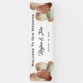 Magnolia Blush Roze Trouwbanner 2.5' x 8' Spandoek (Verticaal)