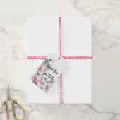 Magnolia Blush Roze Wit Dank u Cadeaulabel (Met Touw)