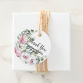 Magnolia blush wit baby shower op maat bedankjes labels (In situ)