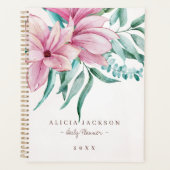 Magnolia boeket waterverf vrouwelijk bedrijf planner (Voorkant)