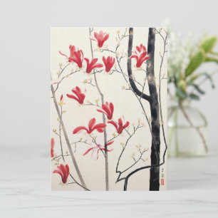 Magnolia boom door Kobayashi Kokei, Vintage Natuur
