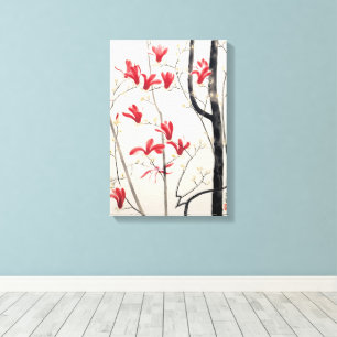 Magnolia boom door Kobayashi Kokei, Vintage Natuur Canvas Afdruk