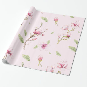 Magnolia boompatroon cadeaupapier