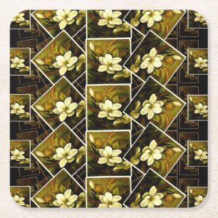 Magnolia Botanische schilderende mashup Kartonnen Onderzetters