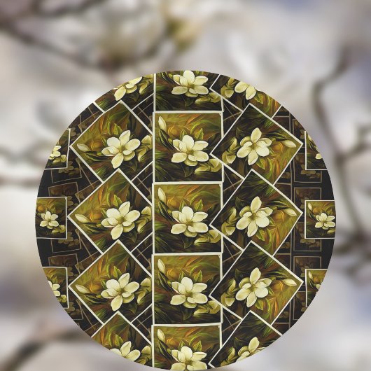  Magnolia Botanische schilderende mashup Papieren Bordje