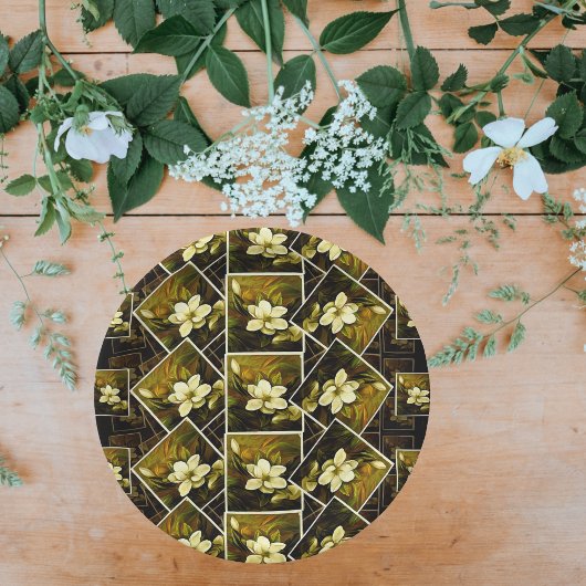  Magnolia Botanische schilderende mashup Papieren Bordje