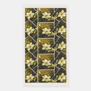 Magnolia Botanische schilderende mashup Servet