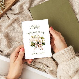 Magnolia Bouquet | Bruidsmeisje voorstel Kaart