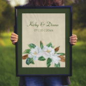 Magnolia Bouquet Weddenschap Print