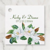  Magnolia Bouquet Wedding Bedankjes Labels (Voorkant)