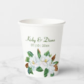  Magnolia Bouquet Wedding Papieren Bekers (Voorkant)