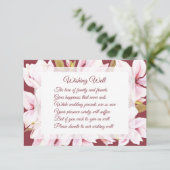 Magnolia Bourgondië bruiloft wensen goed Kaarten (Staand voorkant)