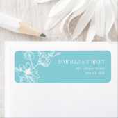 Magnolia Branch | Bleek blauw | Bruiloft Retour Etiket (Insitu)