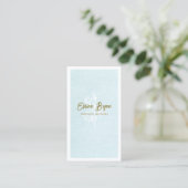 Magnolia Branch Floral Signature Script Visitekaartje (Staand voorkant)