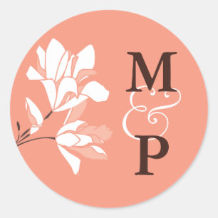 Magnolia Branch Monogram Sticker