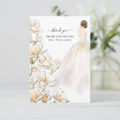 Magnolia Bride Future Mrs. Bedankkaart (Staand voorkant)