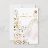 Magnolia Bride Future Mrs Hartelijk dank Bedankkaart (Voorkant)