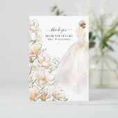 Magnolia Bride Future Mrs. Thank You Card Bedankkaart (Staand voorkant)