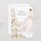 Magnolia Bride Future Mrs. Thank You Card Bedankkaart (Voorkant / Achterkant)