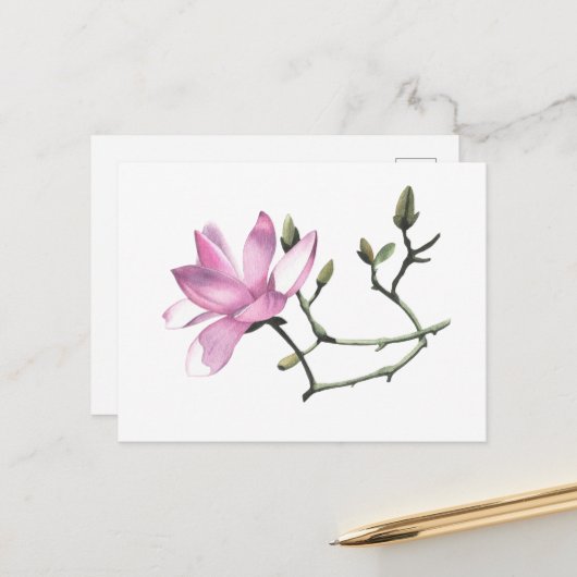 Magnolia Briefkaart (Voorkant / Achterkant in situ)