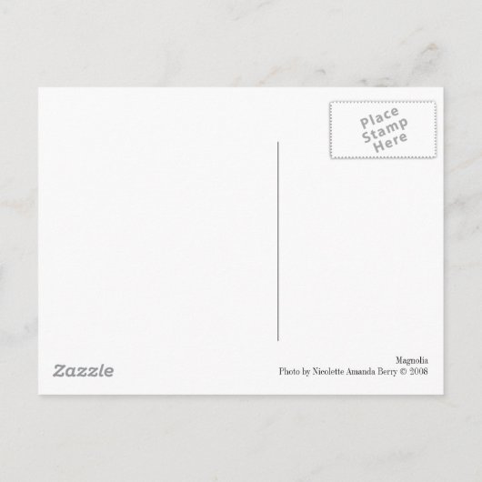 Magnolia Briefkaart (Achterkant)